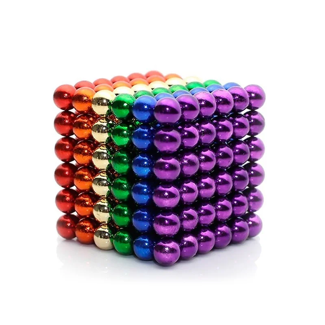 

Разноцветная развивающая головоломка-антистресс из магнитный шариков Neo Cube color A2-8 5мм