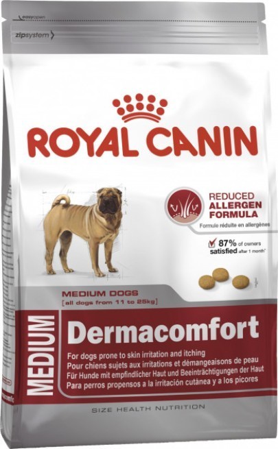 

Сухой корм Royal Canin Medium Dermacomfort для средних собак склонных к раздражениям кожи 10 кг