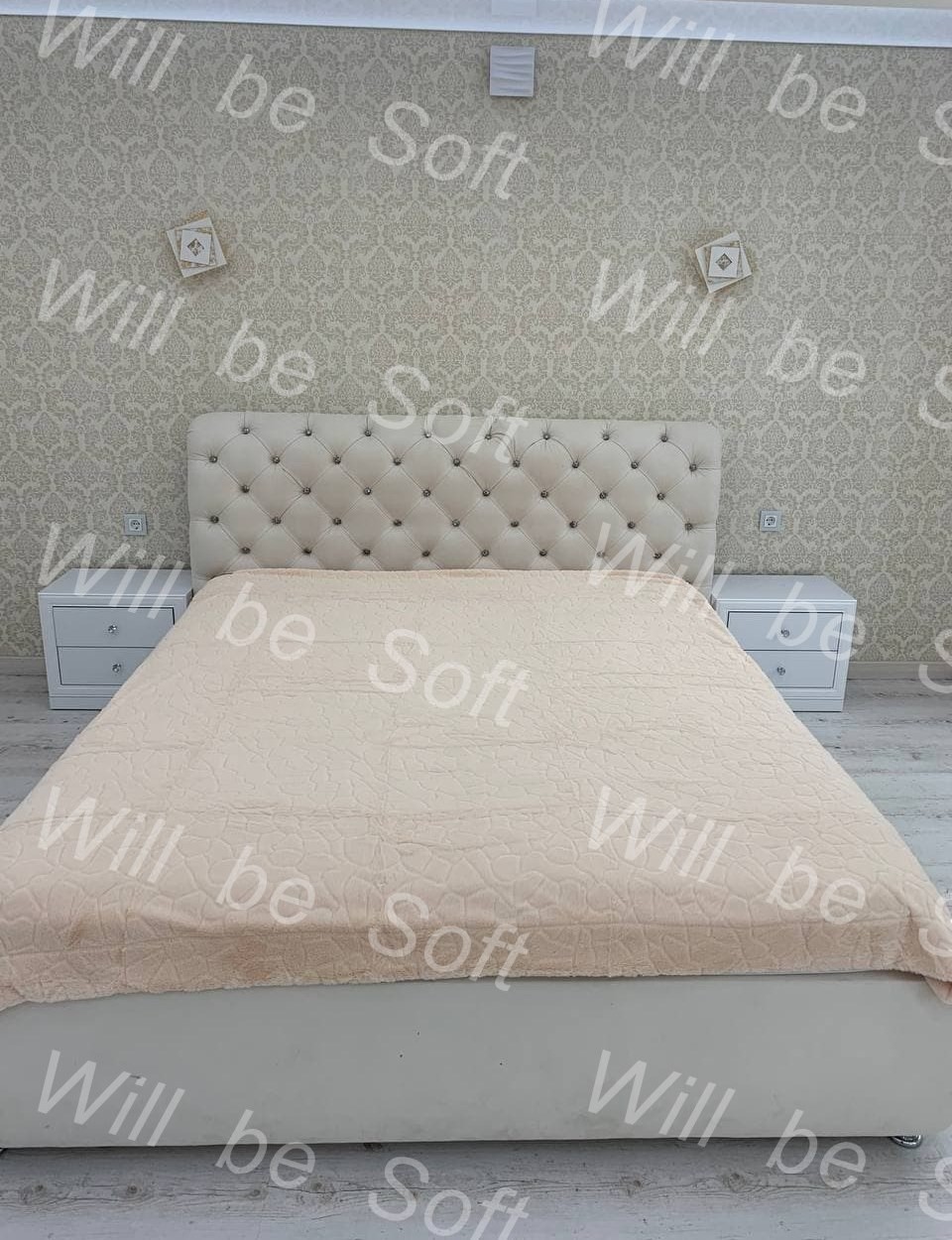 

Плед Home Textiles Евро 220 Х 240 см Светло Персиковый 856