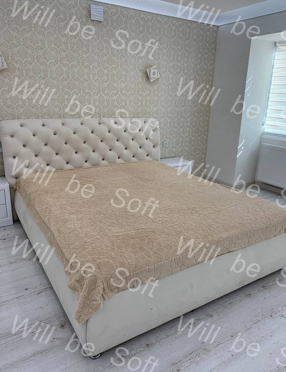 

Плед Home Textiles Евро 220 Х 240 см Молочный 857