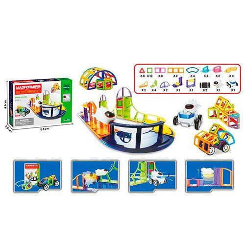 

Магнитный конструктор Bambi LQ642 (56 деталей)