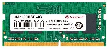 

Transcend Память для ноутбука DDR4 3200 4GB SO-DIMM