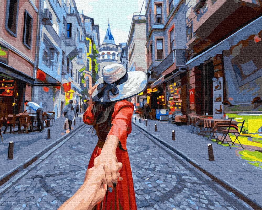 

Картина по номерам Путешественница на прогулке, 40х50 Brushme (GX37985) (0098-1103)