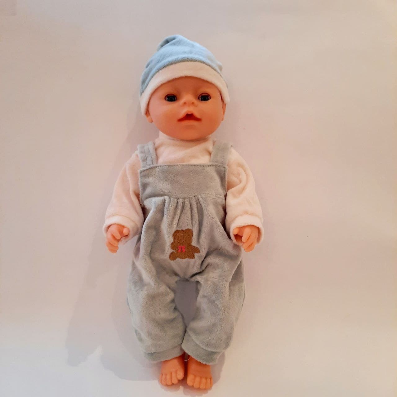

Набор одежды для Беби Борн / Baby Born теплая одежда голубой комбинезон кофточка шапочка