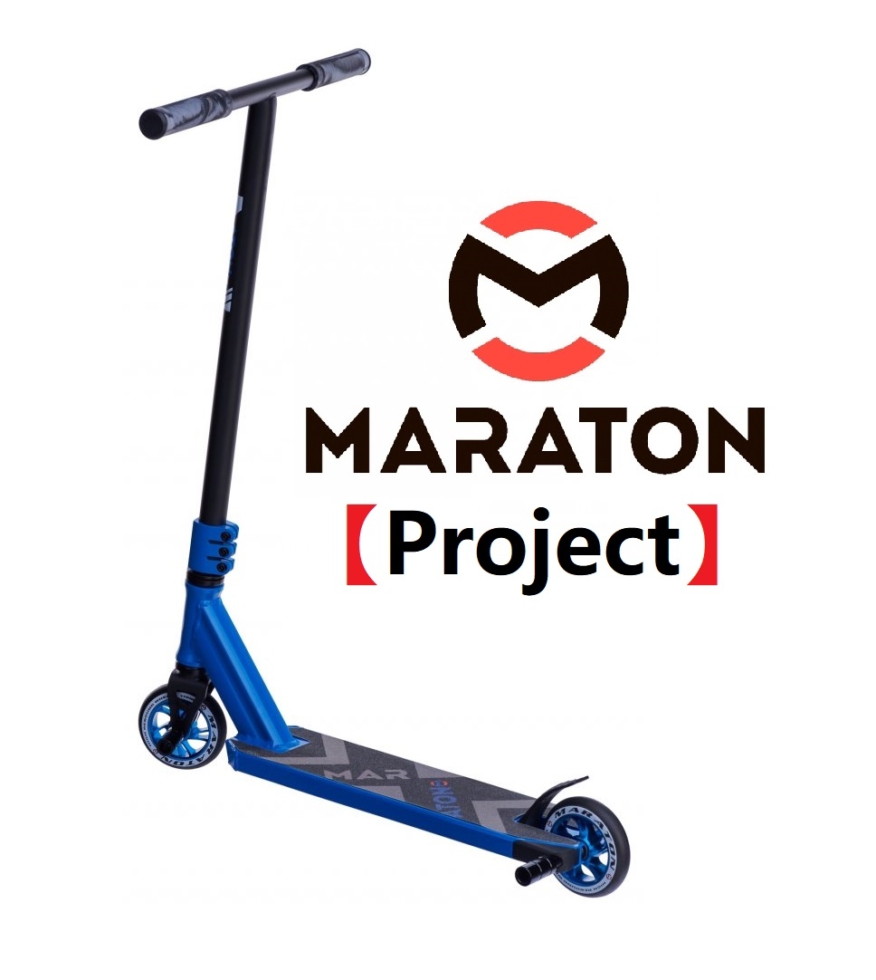 

Самокат для трюков Maraton Project 110 мм,HIC Синий + пеги 2шт