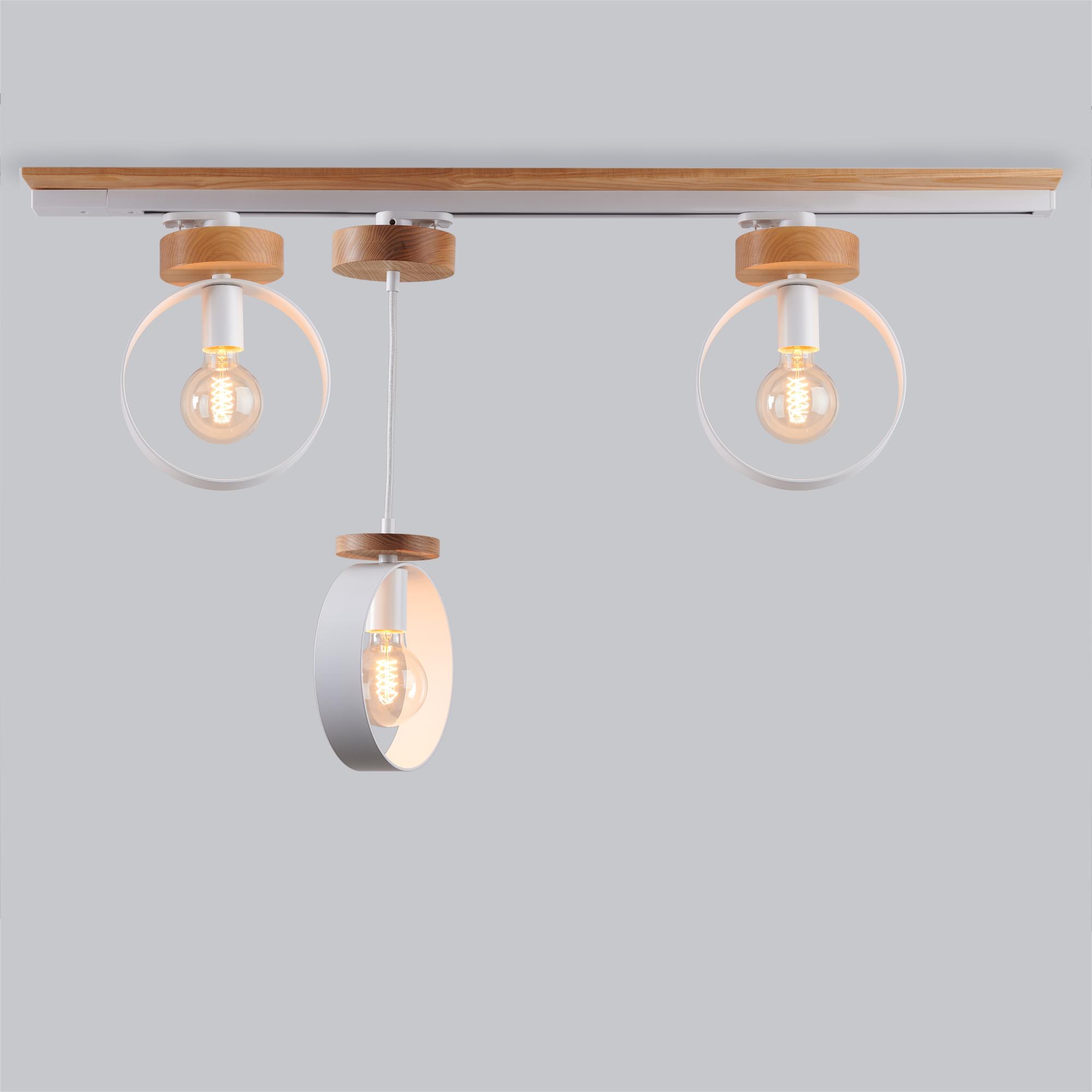 

Потолочный трековый светильник Gaff Design Minimalist в стиле лофт Белый
