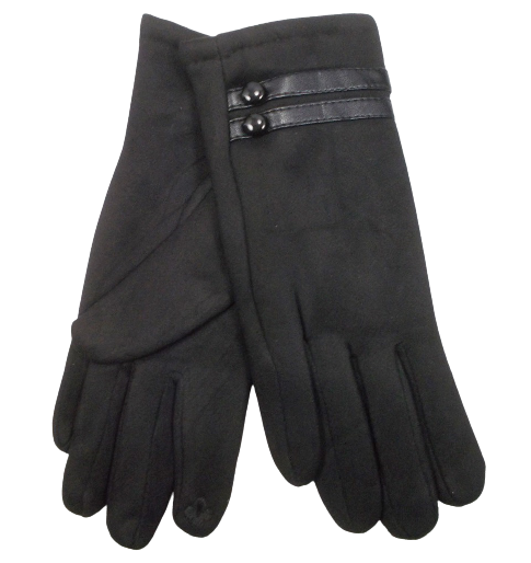 

Перчатки замшевые на меху сенсор Anjela 134С 7 черные