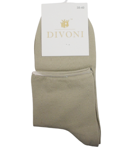 

Женские носки без резинки Divoni 38-40 бежевые