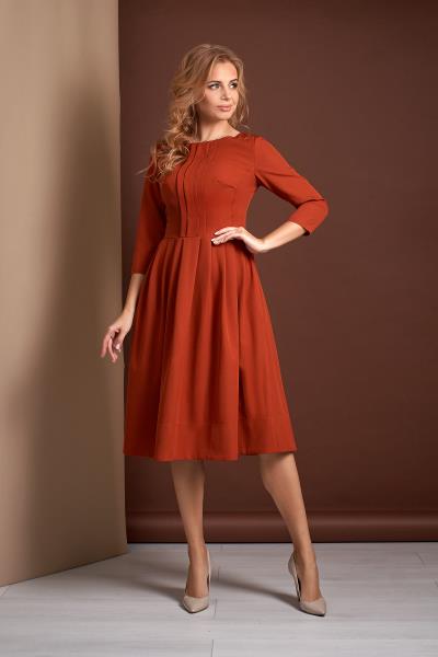 

Платье Style-Nika Барселона  Терракотовое 973/14, Платье Style-Nika Барселона 48 Терракотовое 973/14