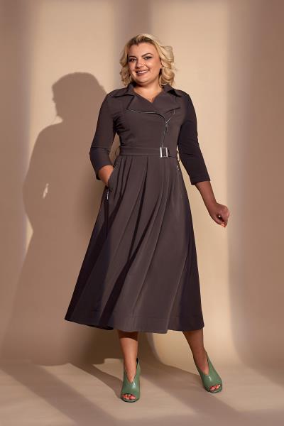 

Платье Style-Nika Вилара  Коричневый 2104/4, Платье Style-Nika Вилара 50 Коричневый 2104/4