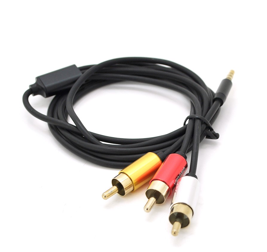

Аудио кабель Mini-Jack 3.5mm - 2хRCA, длина Jack 15мм, VEGGIEG AR3-1.5 1.5m