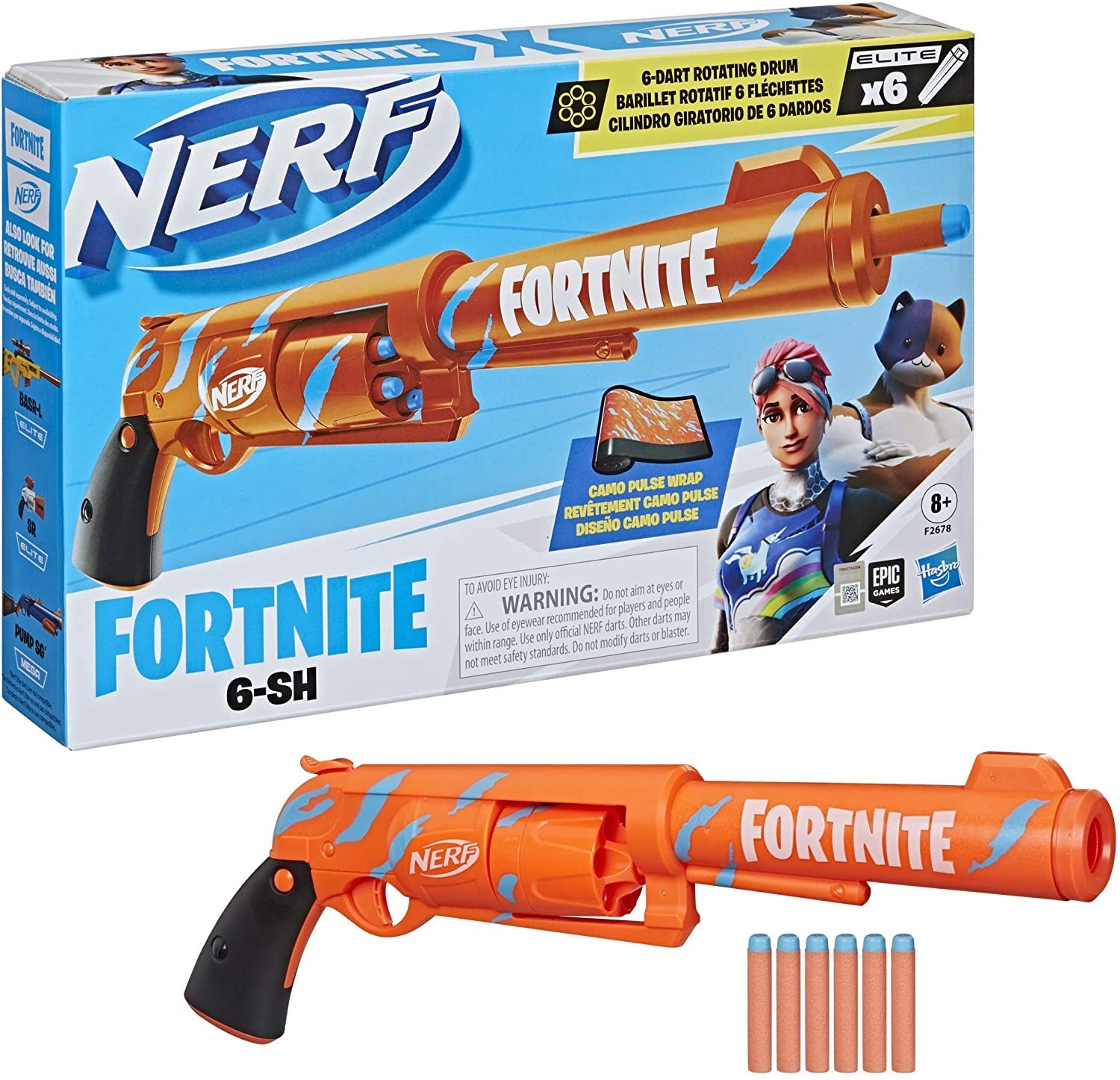 

Бластер Nerf Fortnite 6-SH Фортнайт (F2678)