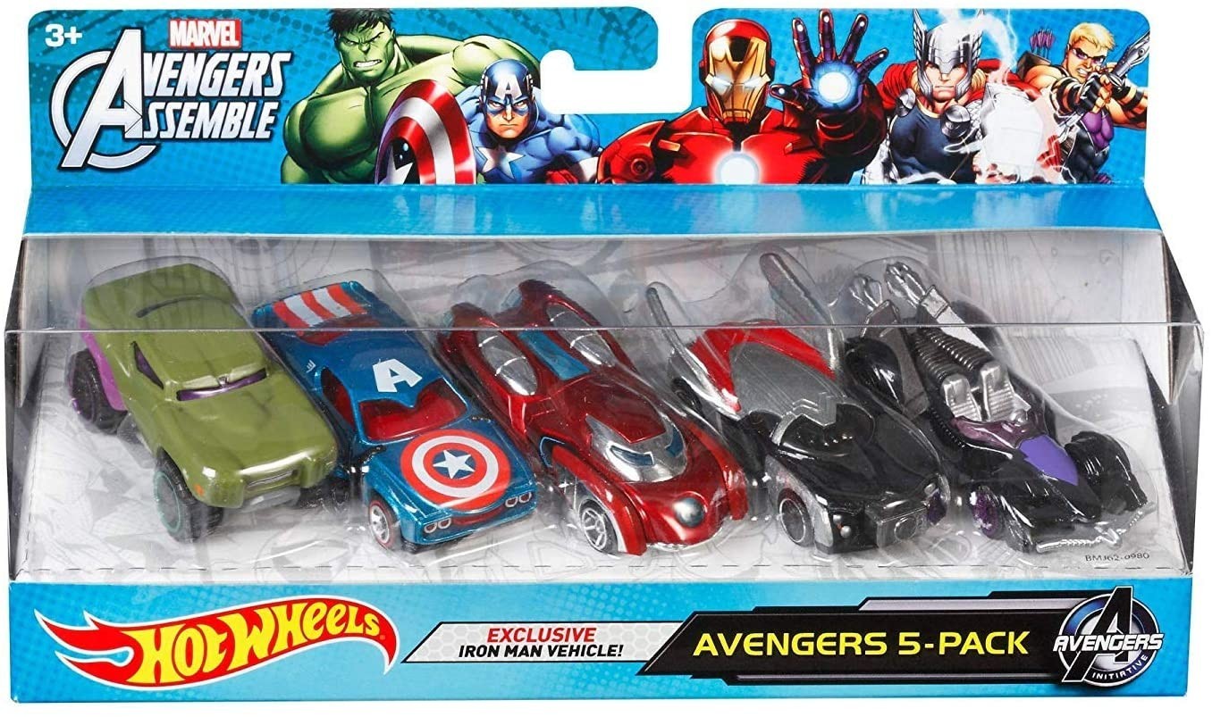 

Подарочный набор машинок Hot Wheels Marvel Avengers Assemble Avengers 5 шт (BMJ62)