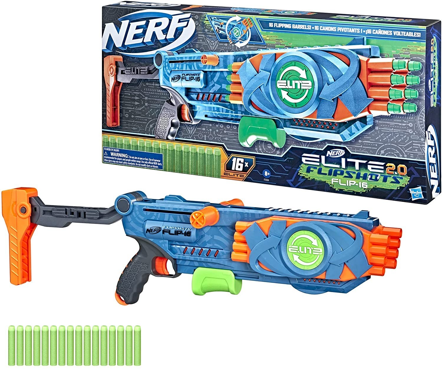 

Бластер Nerf Elite 2.0 Flipshots Flip-16 (F2551)