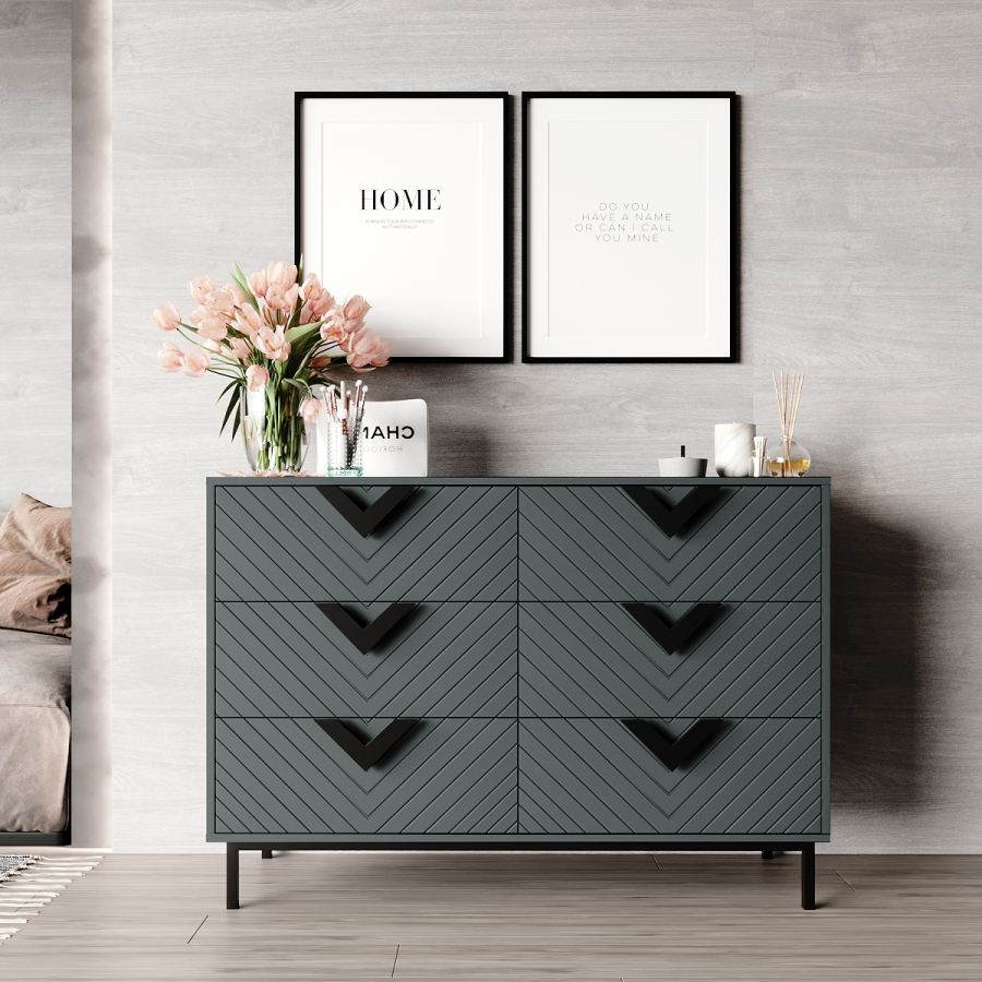 

Комод в спальню Fenster Оксфорд 2 Элегант Грей