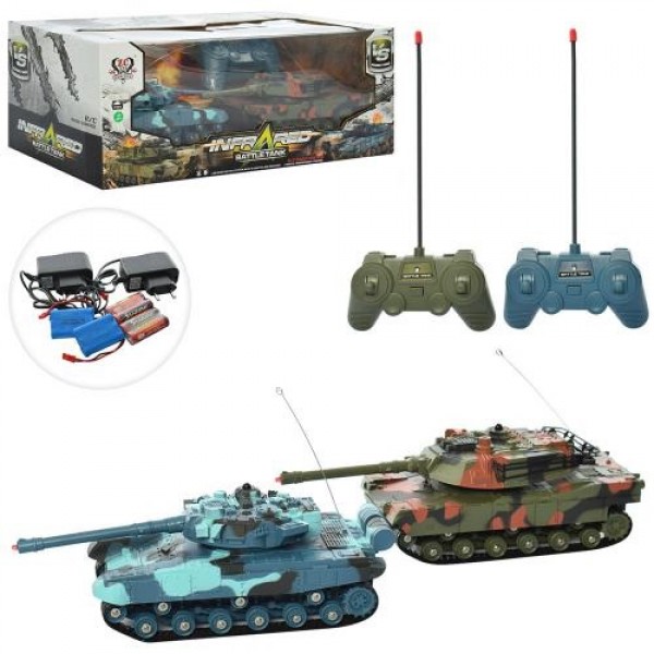 

Танковый бой на радиоуправлении "Military War Tank" 333 - TK 11, 2 танки