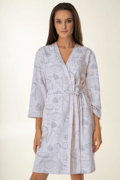 

Хлопковый халат Jasmine Welness M фиолетовый 4302/57
