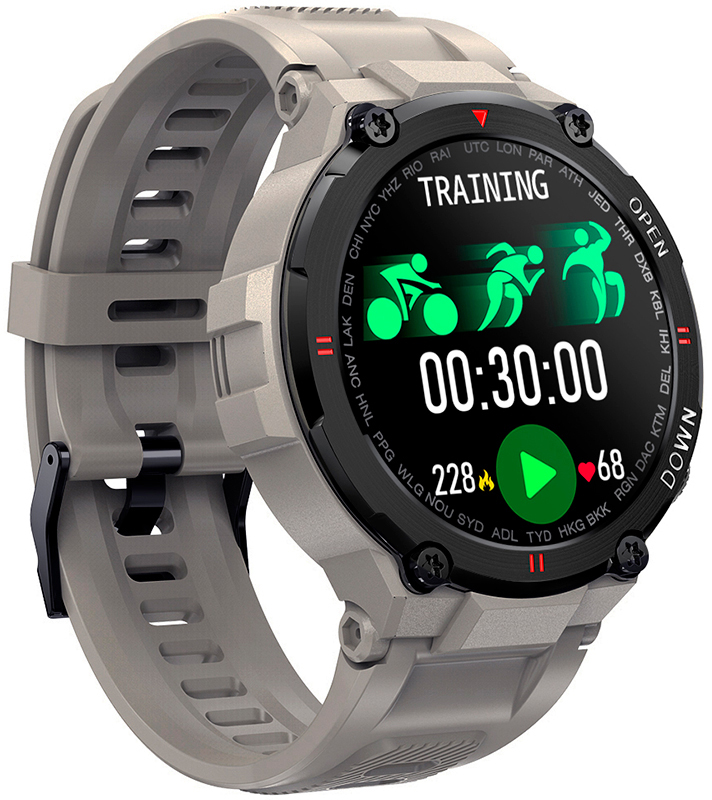 

Смарт-годинник Gelius Pro G-WATCH GP-SW008 Bluetooth Call IPX7 Desert Grey