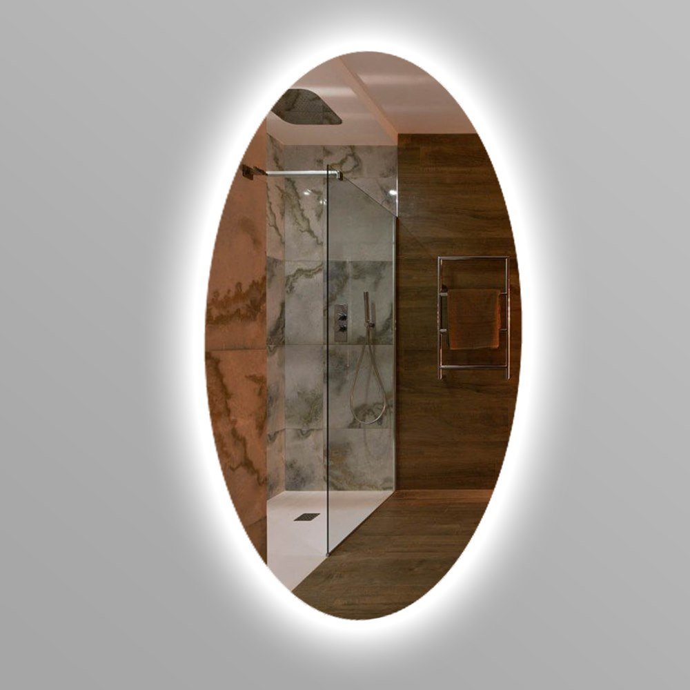 

Зеркало SmartWorld Roza серия Lite с подсветкой амбилайт овальное 80x60x3см. (Lite-Roza-d4-60x80x3)