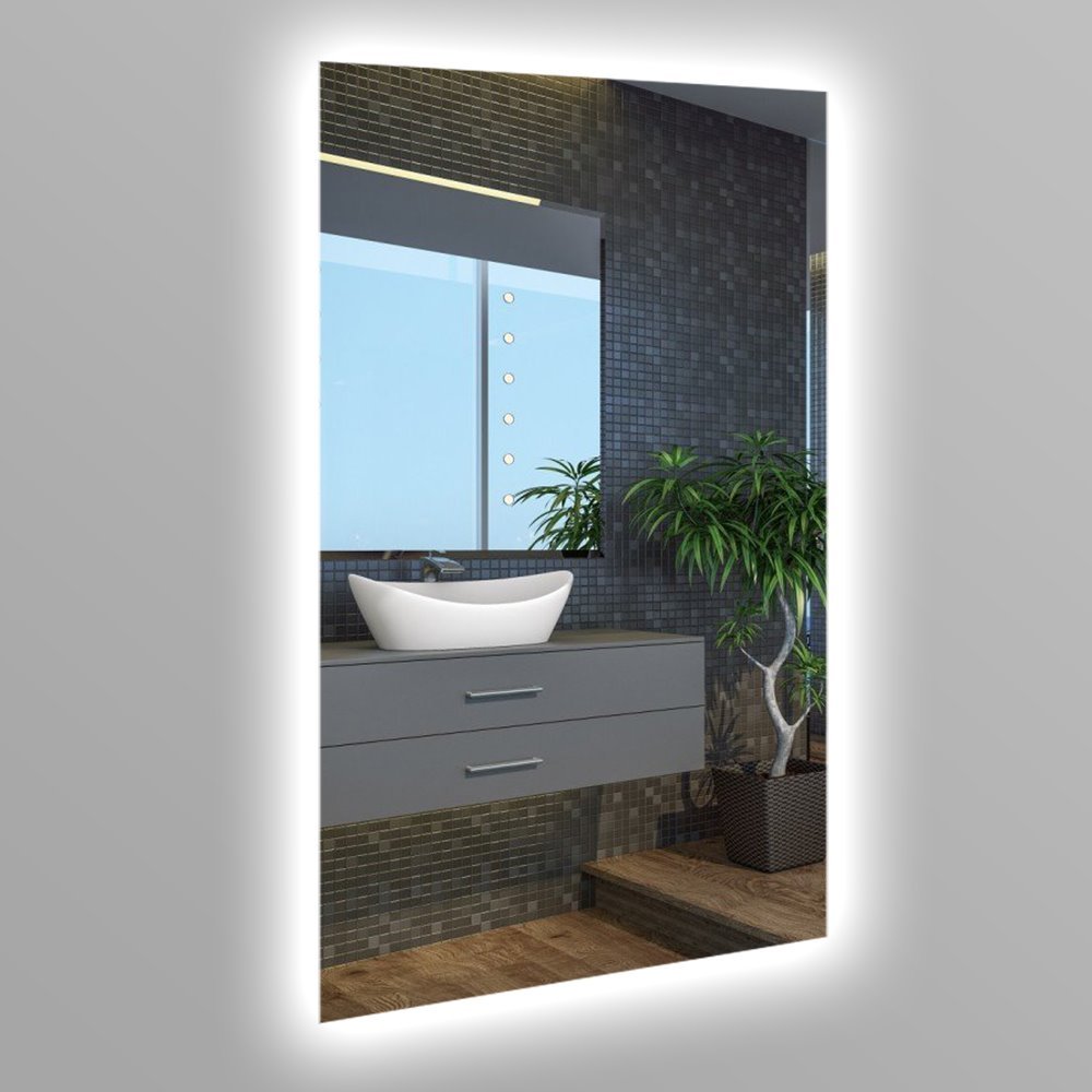 

Зеркало в ванную SmartWorld Leona серия Lite с контурной LED подсветкой прямоугольное 130x120x3см. (Lite-Leona-120x130)