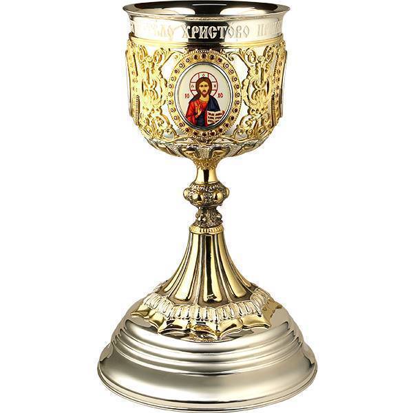 

Потир комбинированный 1 л. фрагментарной позолотой Фамильные Драгоценности арт. 2.7.1090клф-2