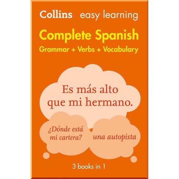 Spanish grammar. Complete Spanish. Complete Spanish Grammar. Book for Learning Spanish. Collins easy Learning Spanish Grammar in Colour.