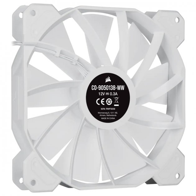 

Вентилятор Corsair ELITE RGB 140 (CO-9050138-WW), 140x140x25мм, 4-pin, белый