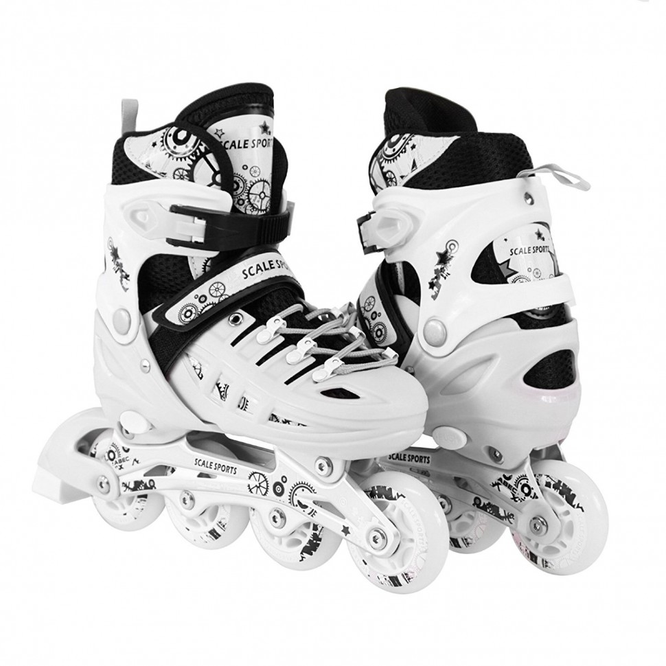 

Роликовые коньки Scale Sport SC04 белый размер 29-33