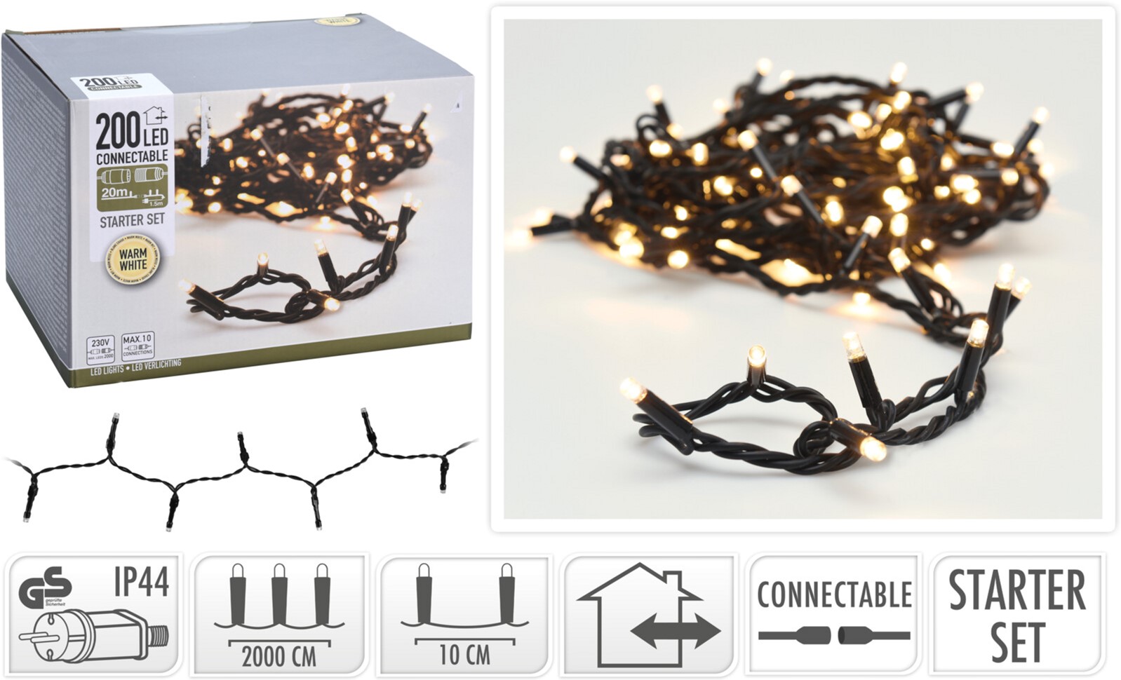 

Гирлянда Christmas Decoration 200 светодиодных лампочек 21.5 м (AX4231010)