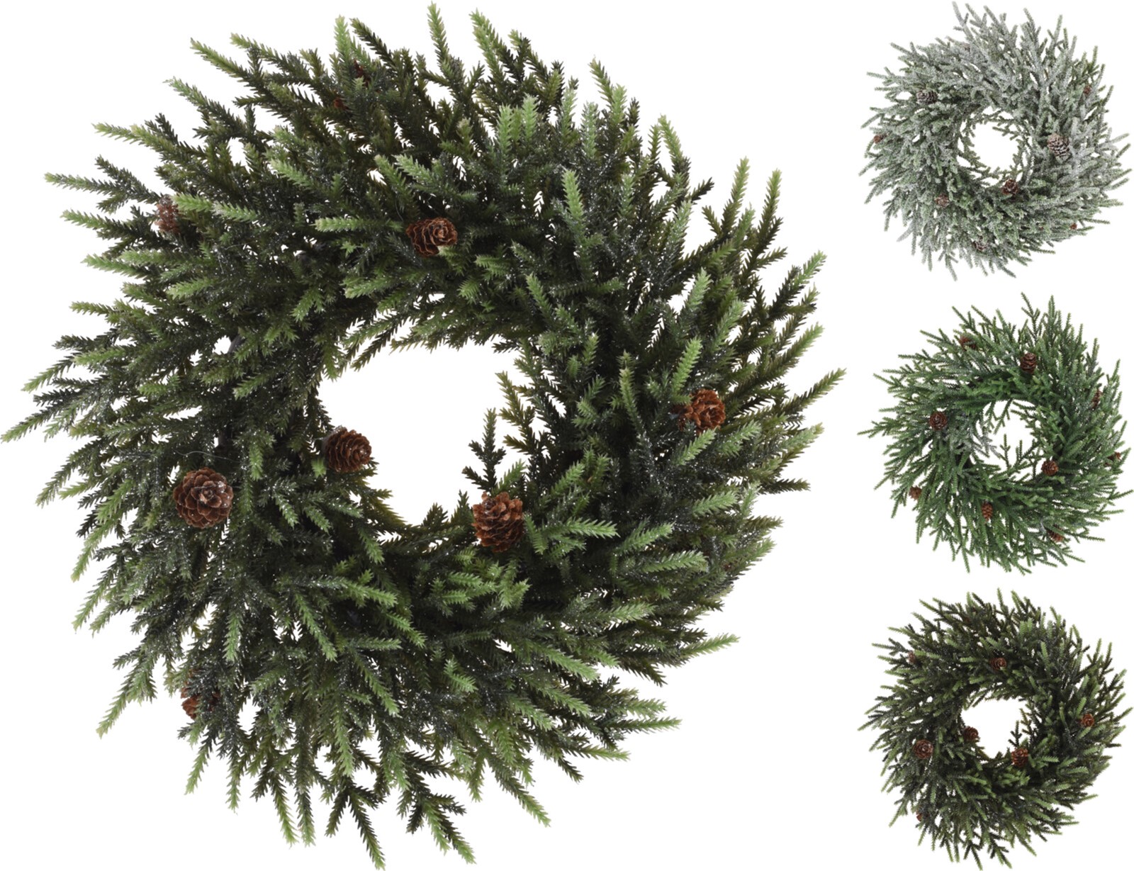 

Венок новогодний Christmas Decoration 9 х 43 см Зеленый (317902140_заснеженный)