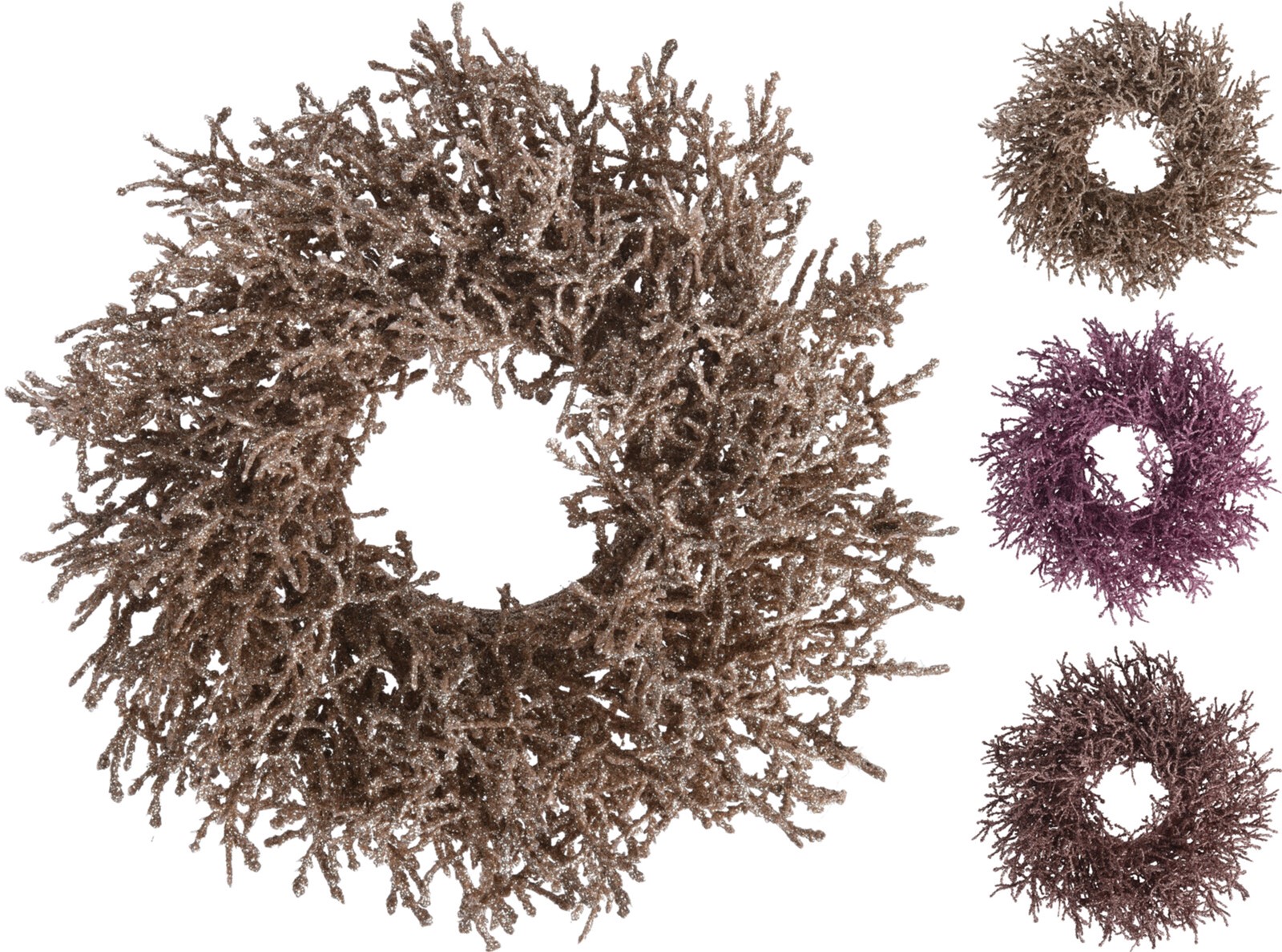 

Венок Christmas Decoration новогодний 25 см Розовый (317991120_розовый)