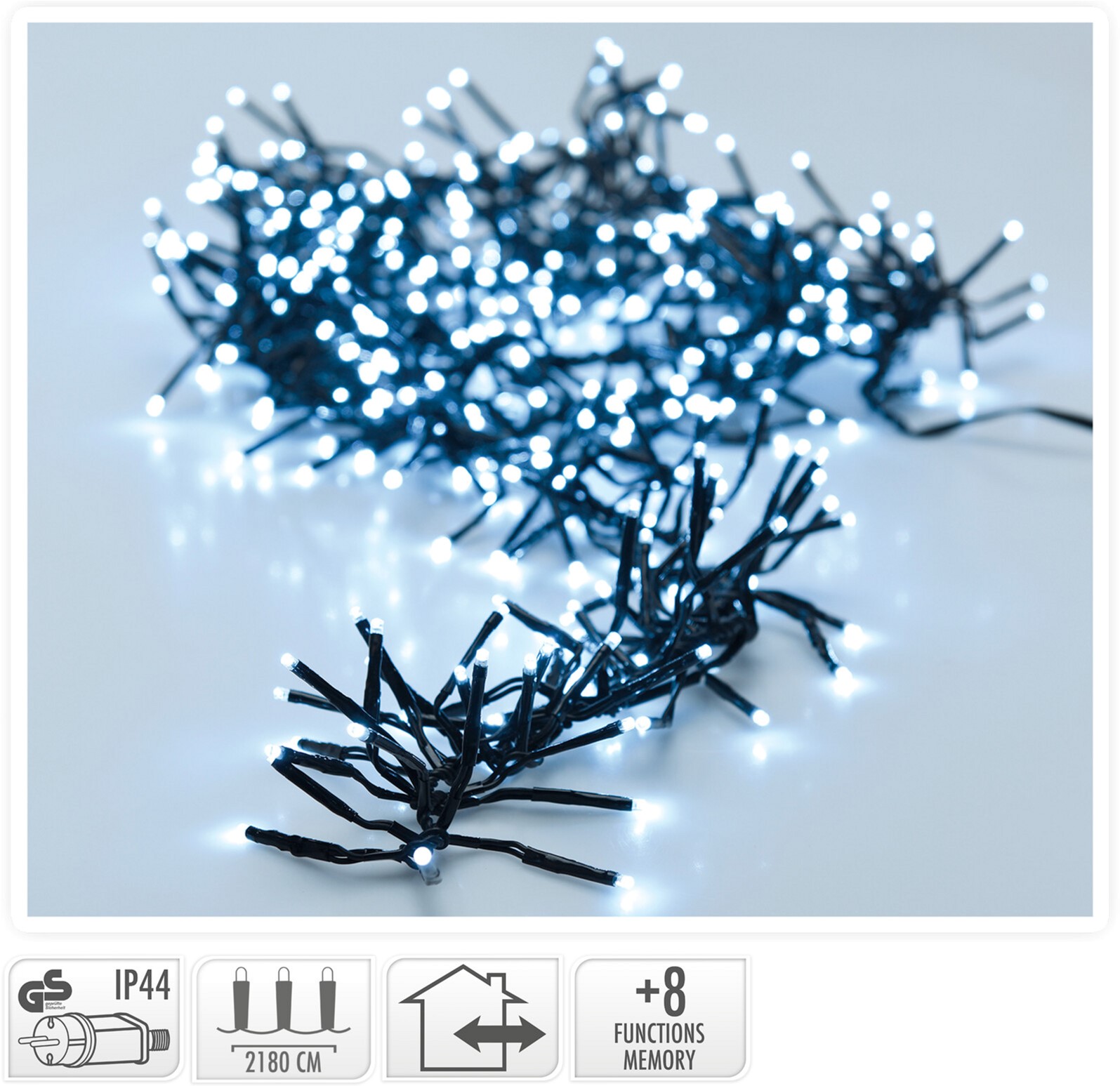 

Гирлянда Christmas Decoration 3000 светодиодных лампочек холодного белого цвета 24.8 м (AX9502070)