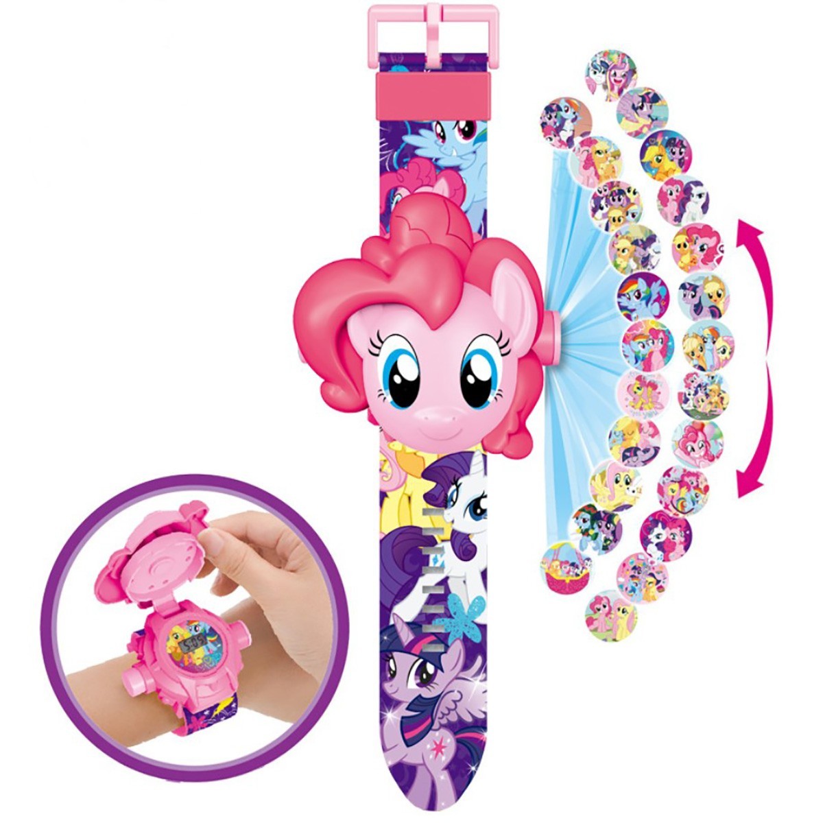 

Часы наручные игровые детские с 3D проекцией героя Литл Пони / My Little Pony