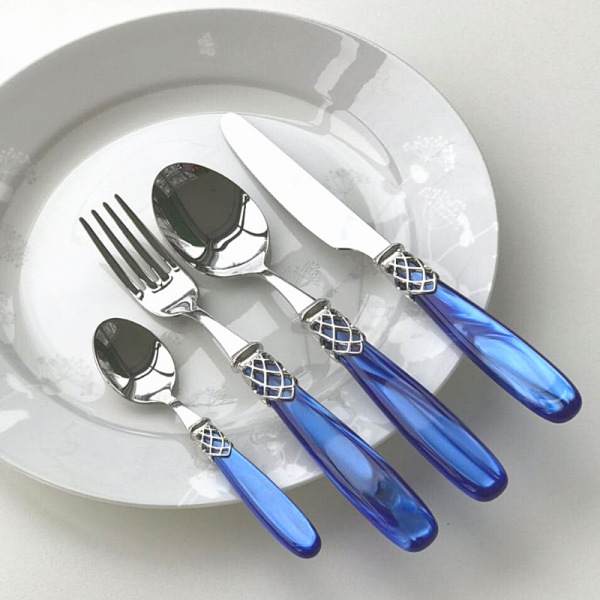 

Набор столовых приборов 24ед. STEEL BLUE PEARL Domus Design (CD26FRCSS/BL)