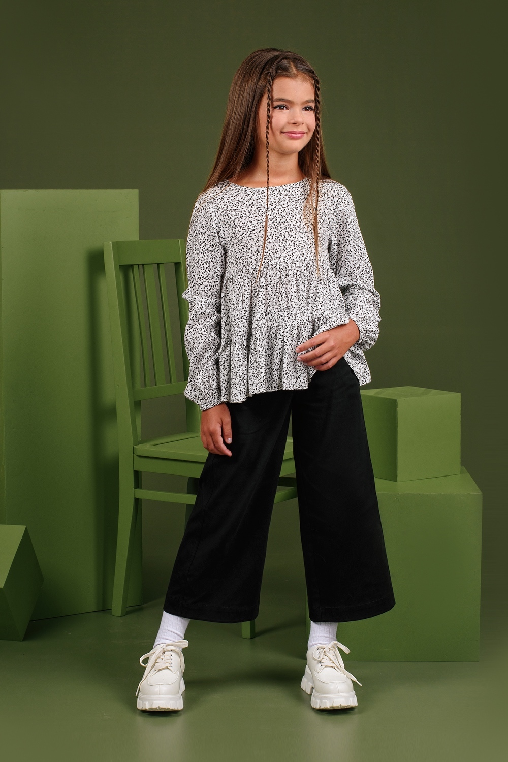 

Джинсы кюлоты для девочки Zironka Z2-28-0014-1 116 см Черный