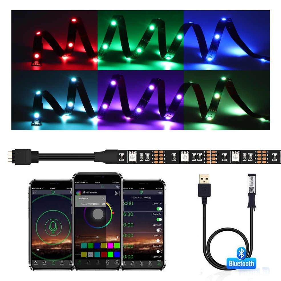 

Светодиодная LED Лента 5 м RGB с USB и Управлением через Bluetooth
