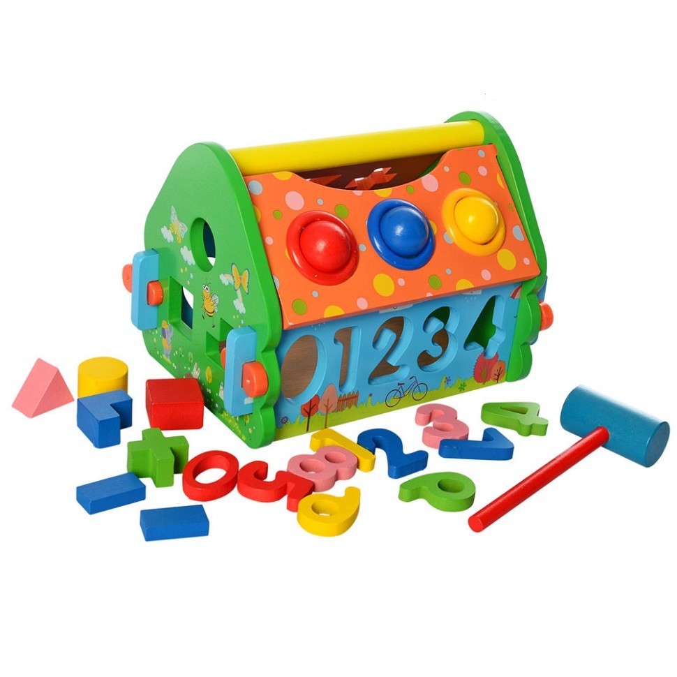 

Розумна хатинка, сортер, стучалка Wood Toys MD2367