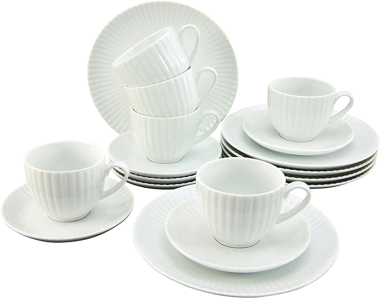 

Кофейный сервиз CreaTable Allegra из 18 предметов на 6 персон премиум фарфор белый