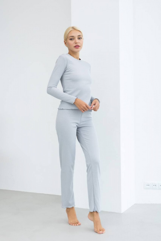 

Пижама, одежда для дома и сна в рубчик (кофта + штаны) серого цвета, Размер, Пижама, одежда для дома и сна в рубчик (кофта + штаны) серого цвета, Размер 36