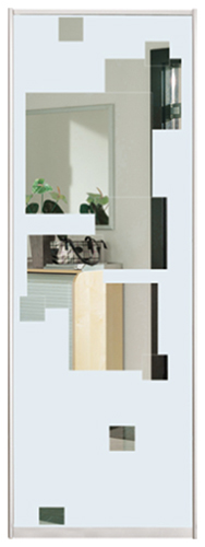 

Дверь (раздвижная система ) пескоструй зеркальные квадраты рисунок 51 к шкафу-купе 95 x 240 см