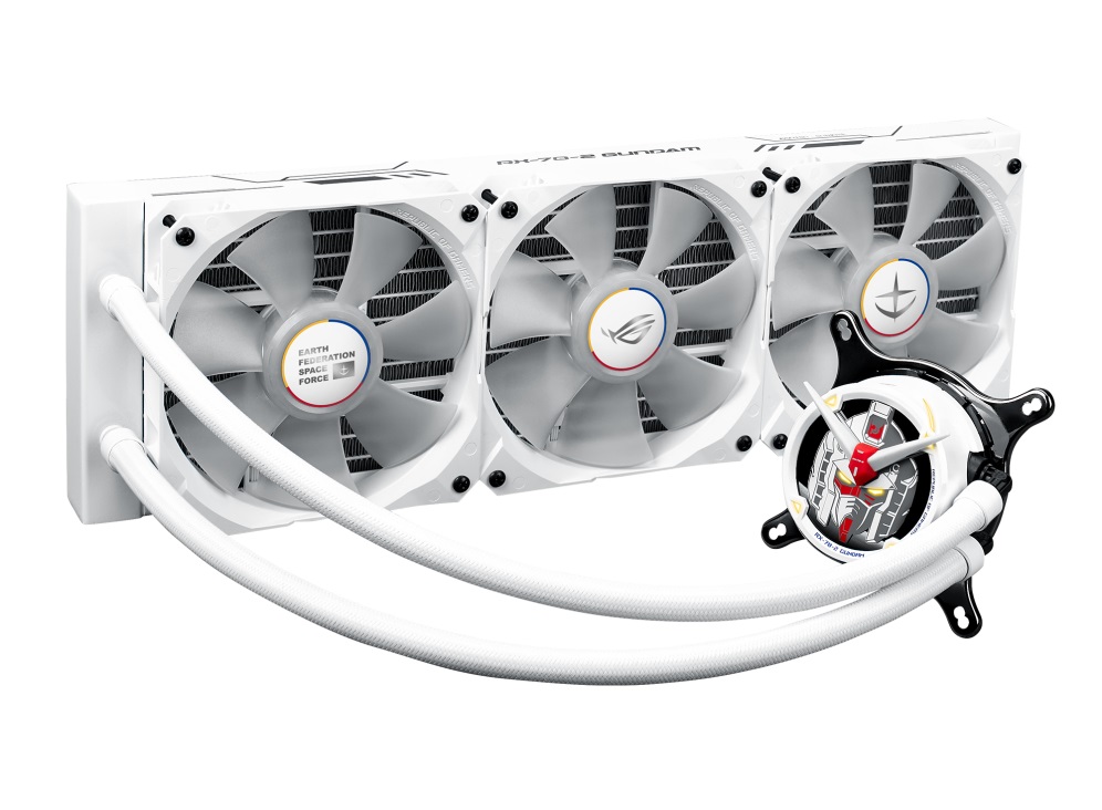 

Система водяного охлаждения Asus ROG Strix LC 360 RGB White Gundam Edition (ROG-STRIX-LC-360-RGB GUNDAM EDITION), Intel:1150/1151/1152/1155/1156/1366/2011/2011-3/2066, AMD:AM4/TR4, 394x121x27мм, 4-pin