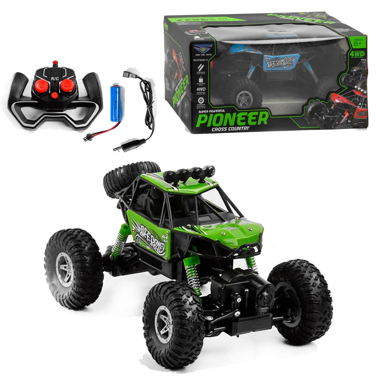 

Машина на радиоуправлении зеленая SAN YOU TOYS (SY203K-1) (171265)