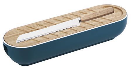 

Хлебница Bergner Brendan 40х11.8х8.3см пластиковая, с доской и ножом для хлеба