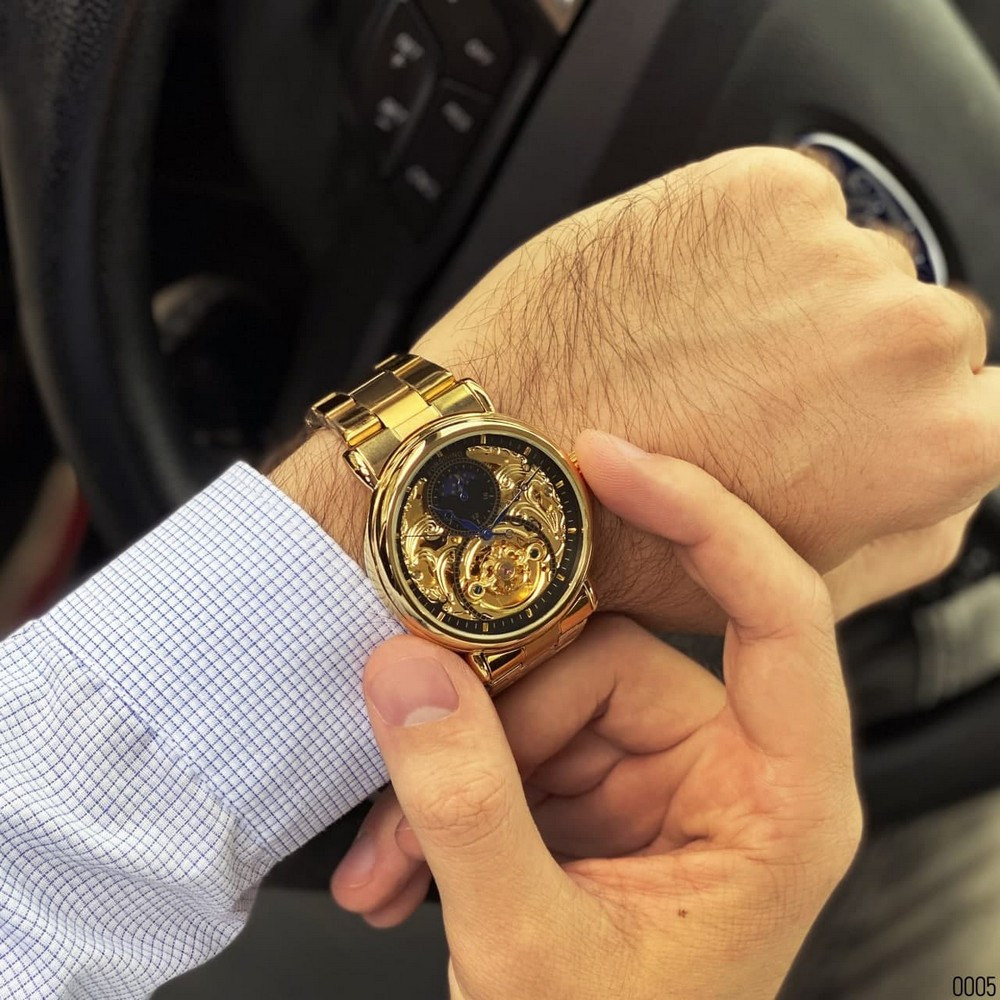 

Часы наручные Forsining 8177 Gold-Black