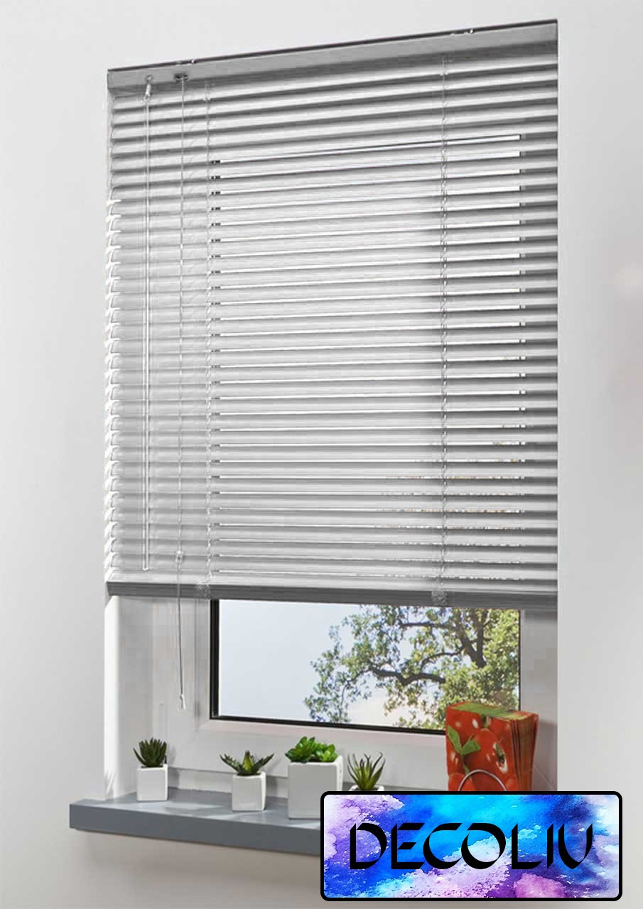 

Жалюзи DECOLIV Горизонтальные алюминиевые белые 110*150см