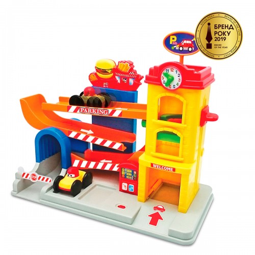 

Игровой набор Kiddieland ЗАНИМАТЕЛЬНЫЙ ГАРАЖ (звук) (055707)