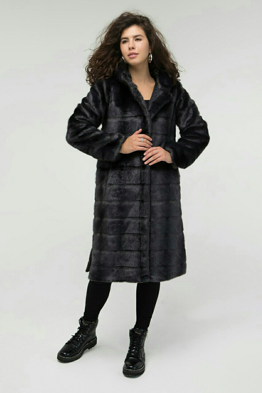 

Fashions • Шуба под норку Elza Fashions 56 графит (021/н-стр-БР-З)