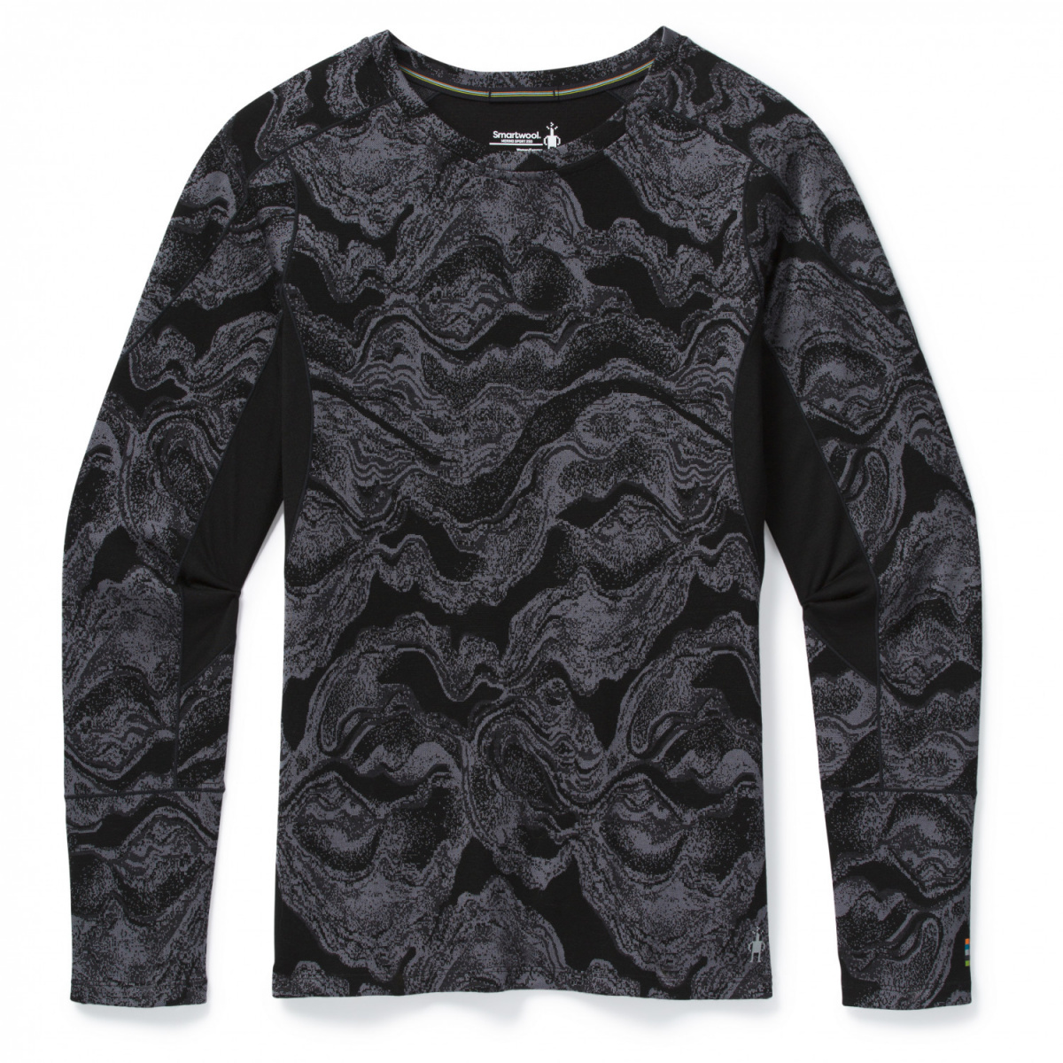 

Термофуболка женская Smartwool Women's Merino Sport 250 Long Sleeve Crew, Black Geode Pattern,  (SW 19250.E45, Термофуболка женская Smartwool Women's Merino Sport 250 Long Sleeve Crew, Black Geode Pattern, M (SW 19250.E45-M)