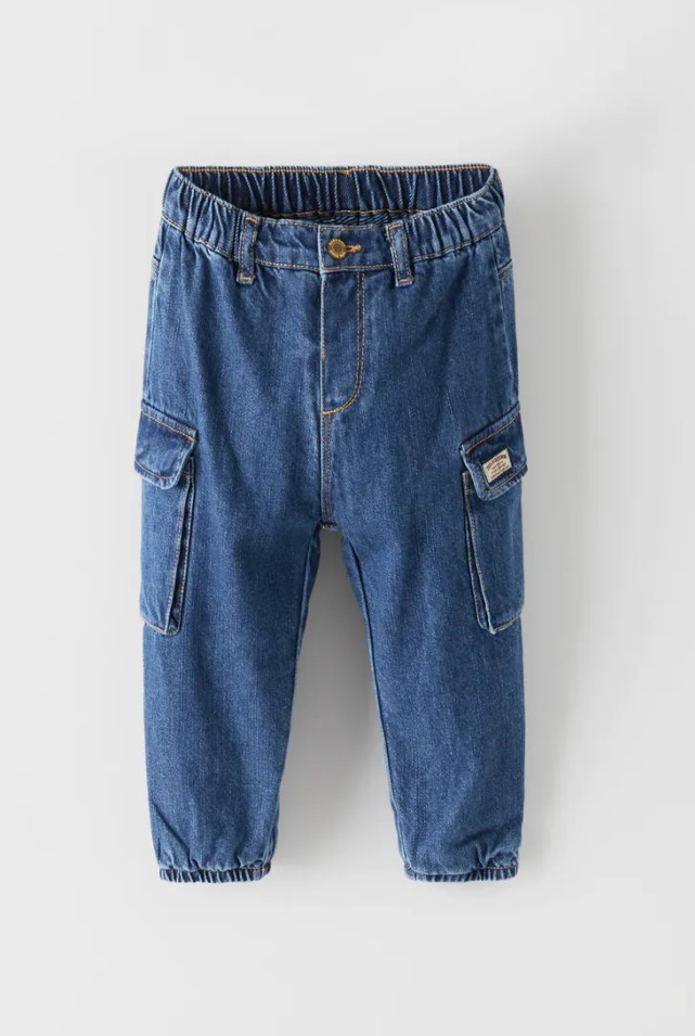 

Джинсы карго на мальчика 4958 ZARA 104 Синий 43383