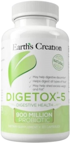 

Пробиотик Earths Creation Digetox 5 60 капсул (608786009776)